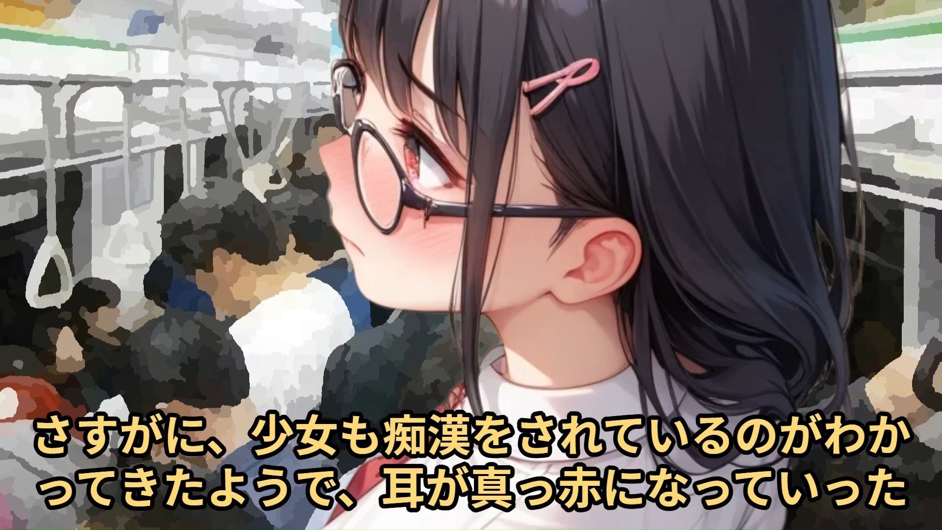 サンプル画像5:【少女痴●体験告白】満員電車でたまたま目の前に押し込まれてきた少女に押し付けをして、出してることがわかるようにビクビクと腰を痙攣させて恥辱と屈辱にまみれさせた話(少女痴●体験告白) [d_488420]