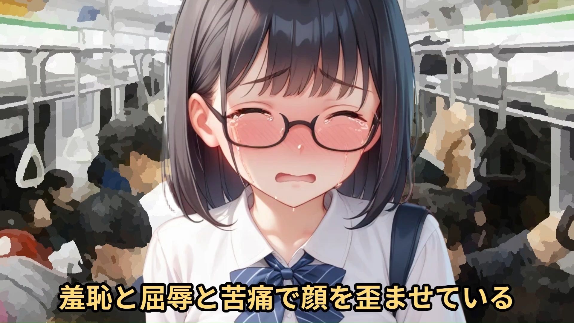 サンプル画像6:【少女痴●体験告白】満員電車でたまたま目の前に押し込まれてきた少女に押し付けをして、出してることがわかるようにビクビクと腰を痙攣させて恥辱と屈辱にまみれさせた話(少女痴●体験告白) [d_488420]