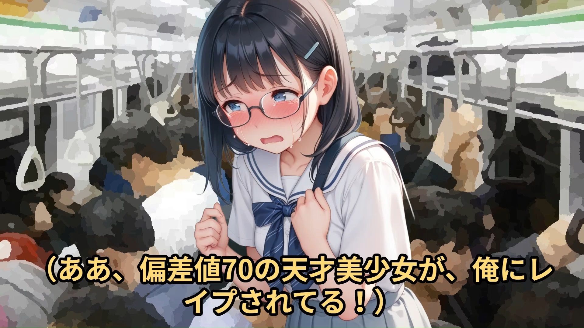 【少女痴●体験告白】満員電車でたまたま目の前に押し込まれてきた少女に押し付けをして、出してることがわかるようにビクビクと腰を痙攣させて恥辱と屈辱にまみれさせた話
