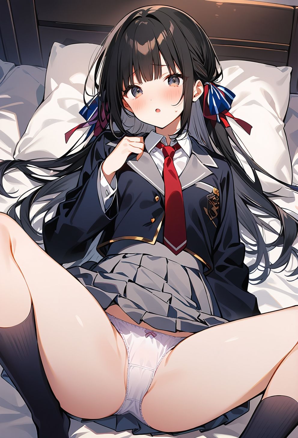 サンプル画像3:女子校生の秘密  後ろから前から(満開の花園) [d_488482]