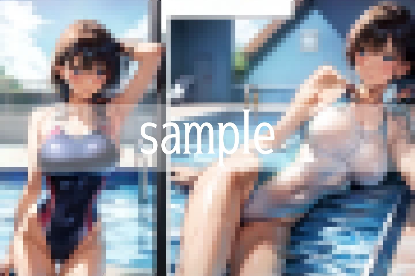 サンプル画像5:市民プールにエロい女が現れて・・・(ぴんぴんの時間) [d_488524]