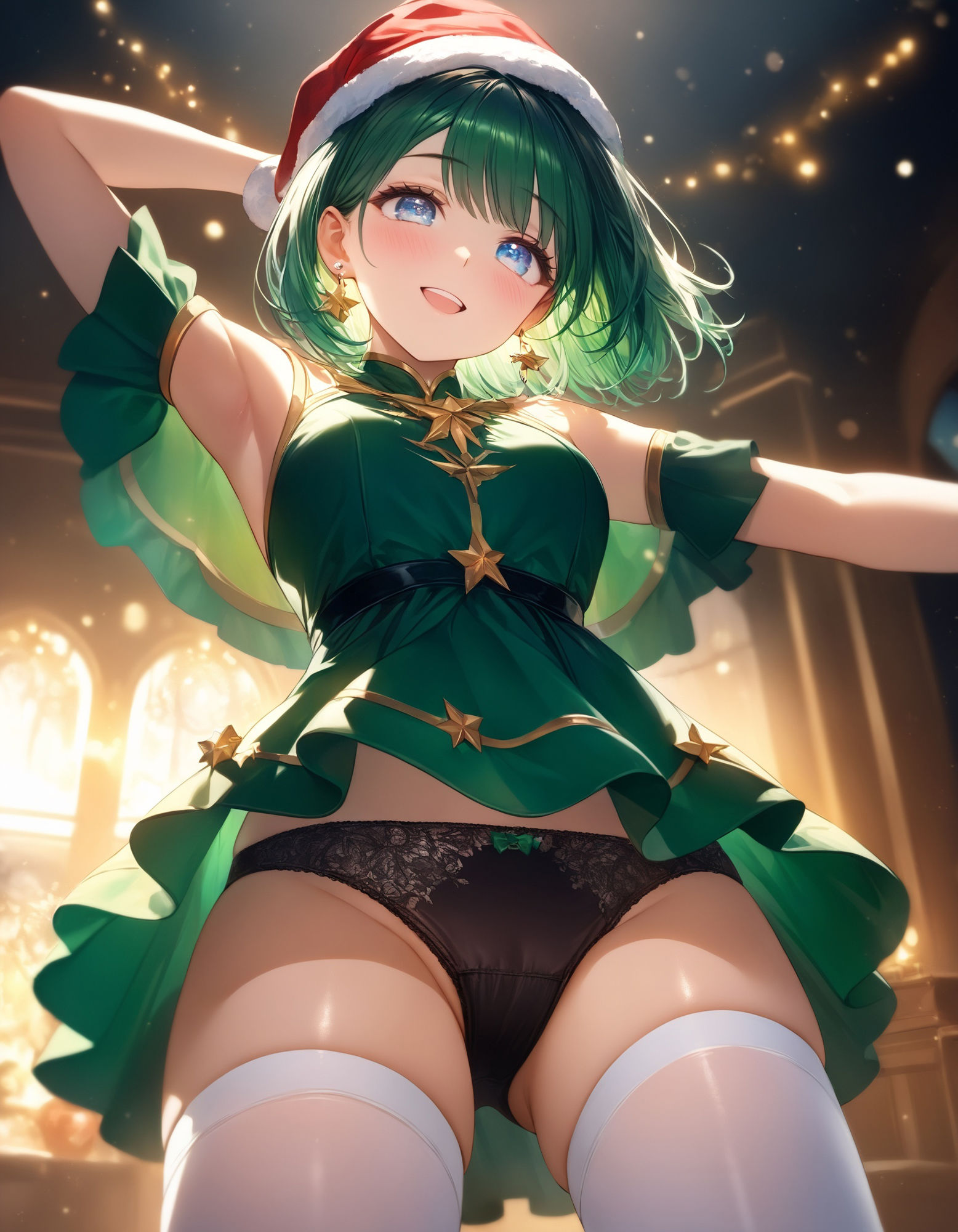 サンプル画像4:サンタ女子のローアングルパンチラ(D.P.H.) [d_488781]