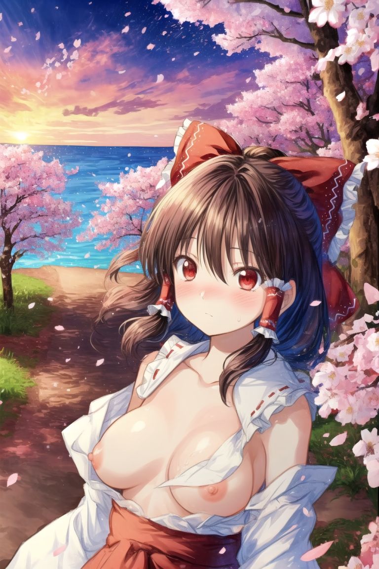 サンプル画像5:魔理沙は霊夢のえっちな写真を撮りたいようです。〜春の晴れた夕方の海編〜(ゆるふわ研究所) [d_488808]