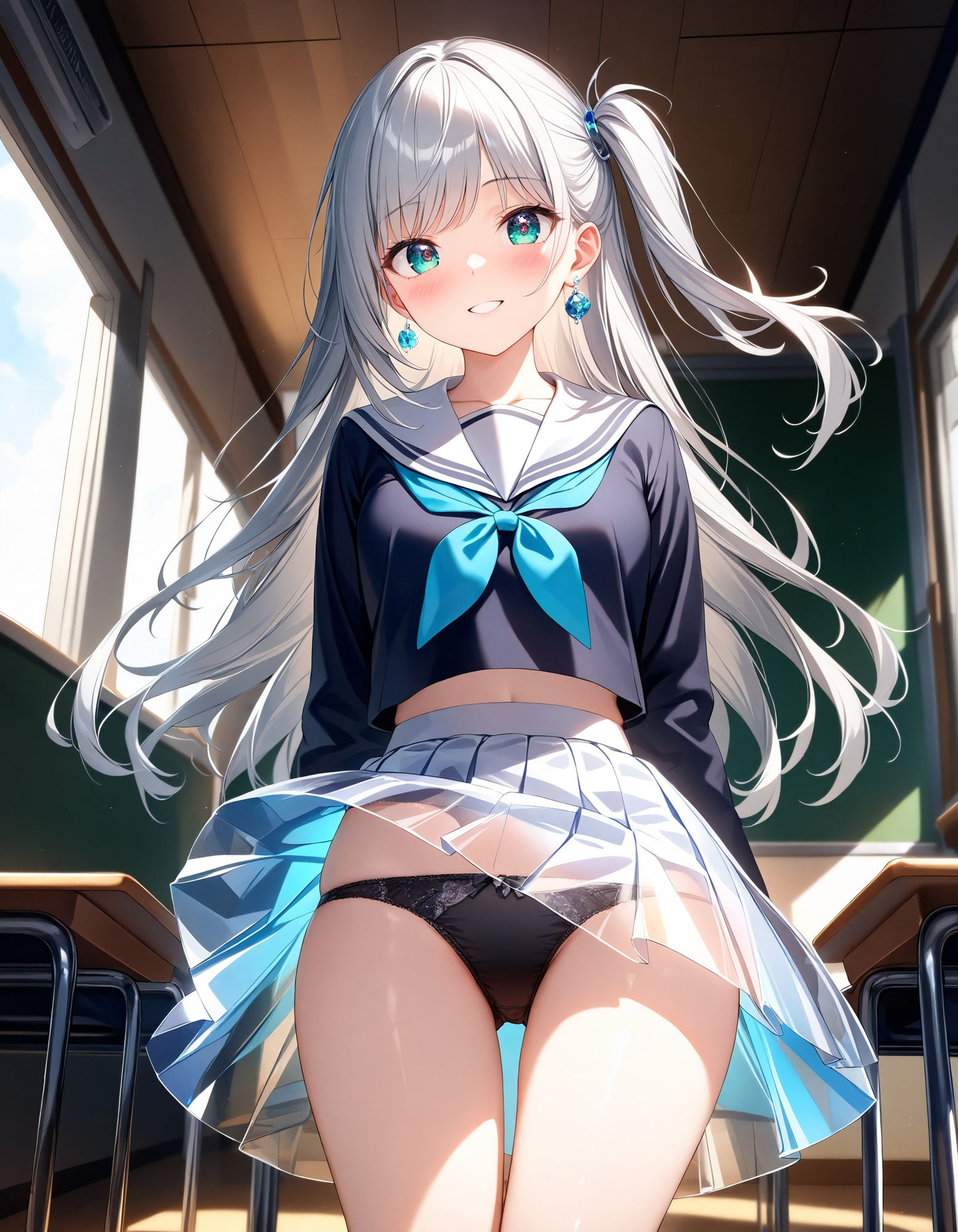 サンプル画像2:尻立シースルー学園〜透けスカートでパンチラ〜(D.P.H.) [d_488846]