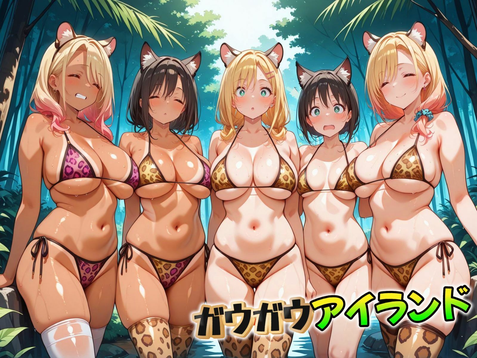 サンプル画像1:ガウガウアイランド 〜無人島に住まうケモミミギャル〜(アデバヨ) [d_488930]