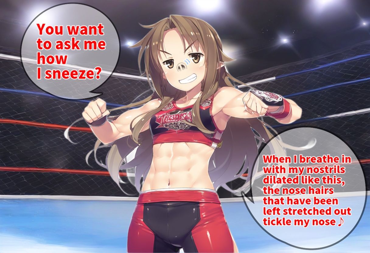 サンプル画像4:くしゃみ de プロレス（猪俣選手編） / Sneezing ang Wrestling （Ver. Inomata）(くしゃみフェチ専門店) [d_489011]