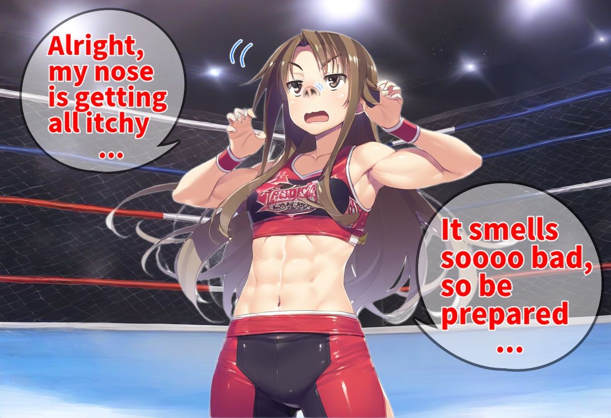 サンプル画像5:くしゃみ de プロレス（猪俣選手編） / Sneezing ang Wrestling （Ver. Inomata）(くしゃみフェチ専門店) [d_489011]