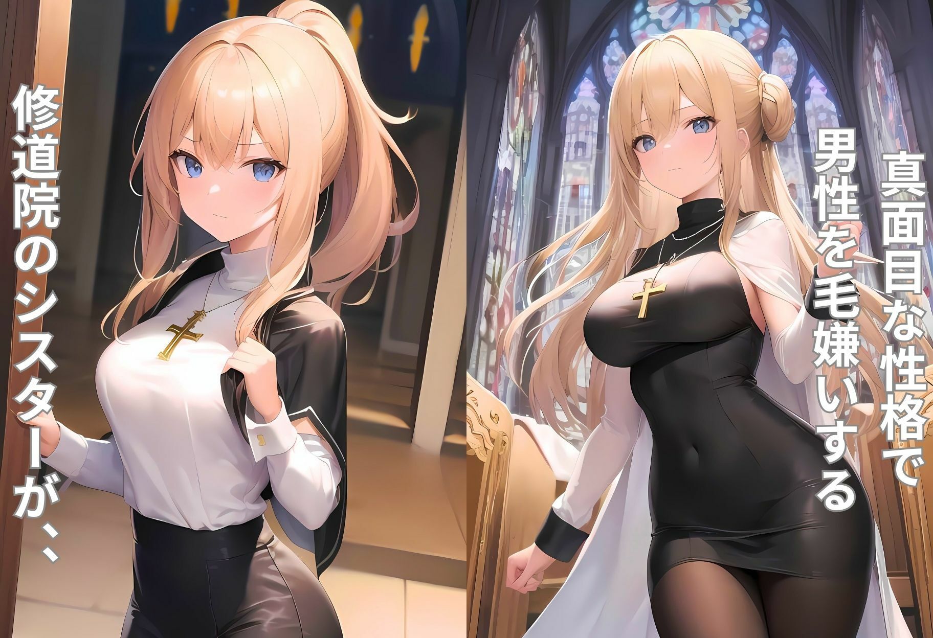 サンプル画像2:修道院のシスターがチン棒に服従した件〜老師の使用済みパンツが大好きな金髪美少女編〜(転生したら種付け勇者だった件) [d_489031]