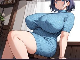 サンプル画像2:だらしない爆乳垂れ乳で誘惑する人妻(TAKUNOSUKE) [d_489073]