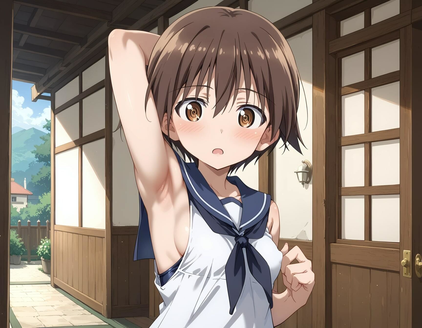 サンプル画像1:ストパンイラストエロ画像_主人公でおっぱい星人？！なよしかちゃんのエッチな画像集(エロココ！) [d_489090]