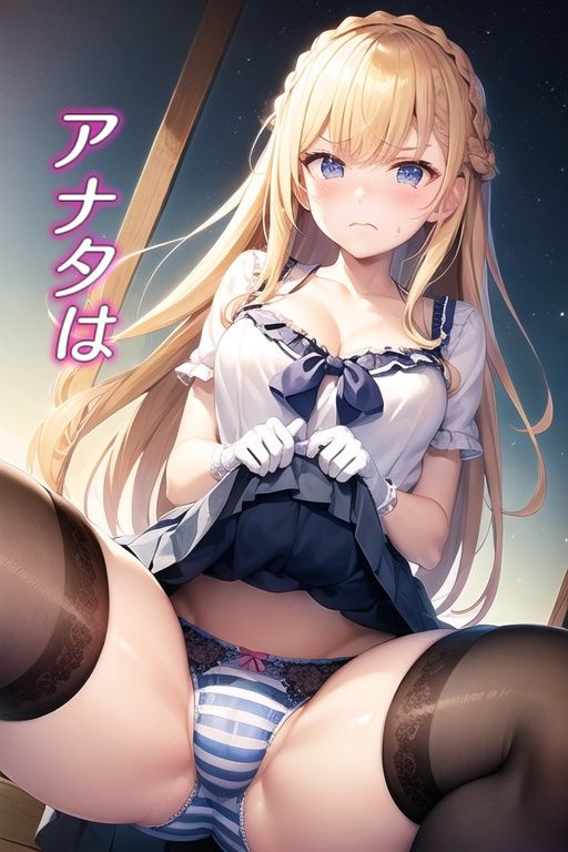 サンプル画像5:嫌な顔してパンツ見せてくる女の子〜ギャル編〜(AIパンツ部) [d_489134]