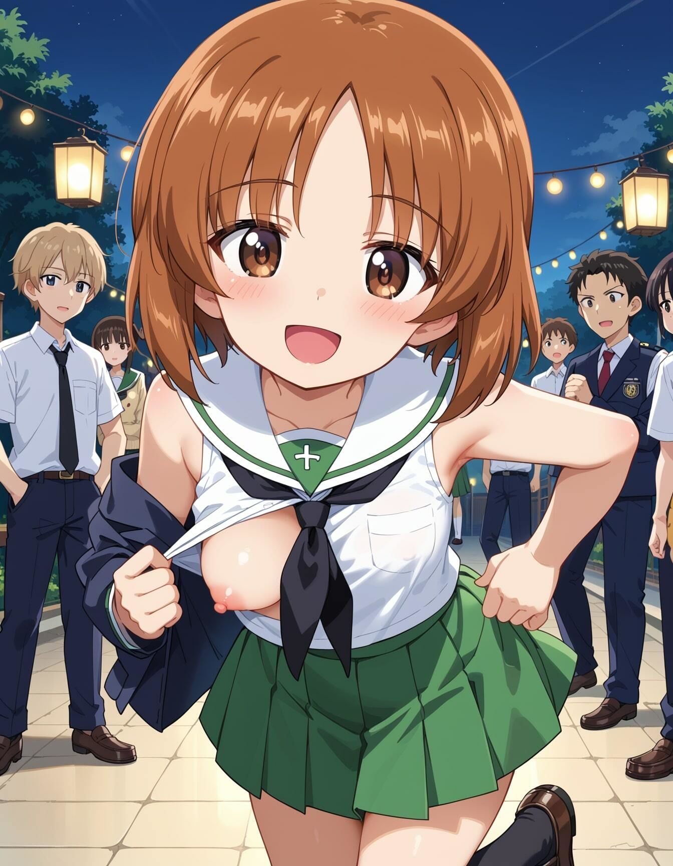 サンプル画像1:ガルパンイラストエロ画像_実は結構な素敵おっぱいの持ち主みぽりんのエッチな画像集(エロココ！) [d_489135]