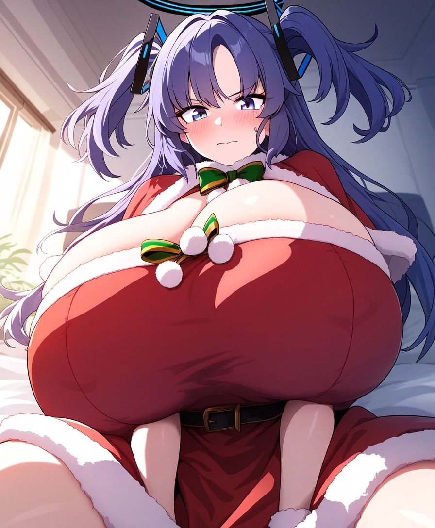 サンプル画像6:クリスマスに超乳ユウカちゃんとサンタコスで中出しし放題！(みるくパラダイス) [d_489140]