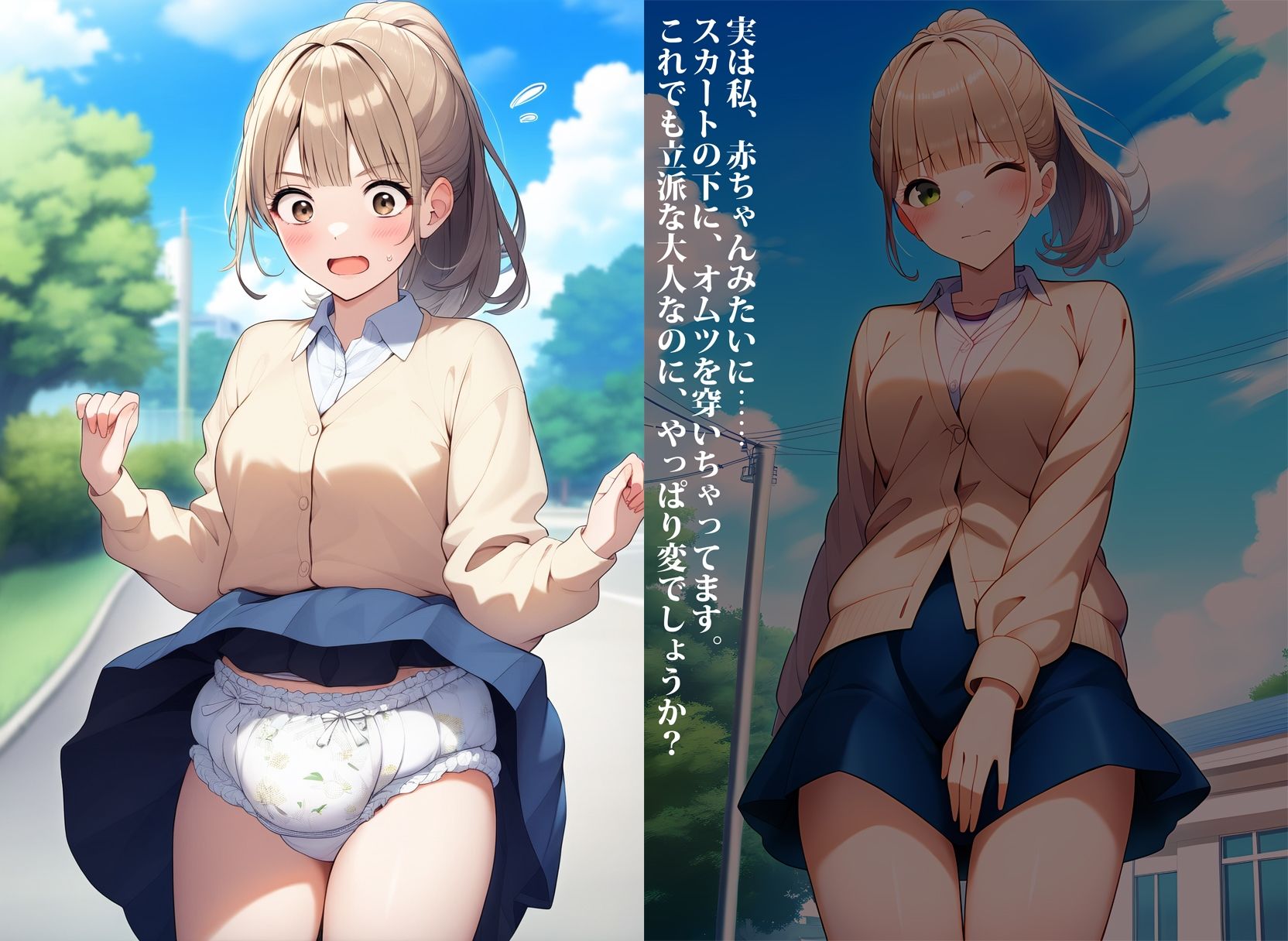 サンプル画像1:保母さんなのにオムツ穿いてる〜！(性癖ユガ芽) [d_489196]