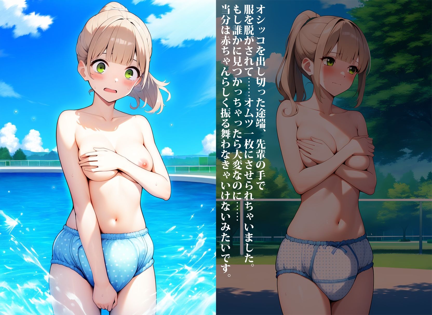 保母さんなのにオムツ穿いてる〜！