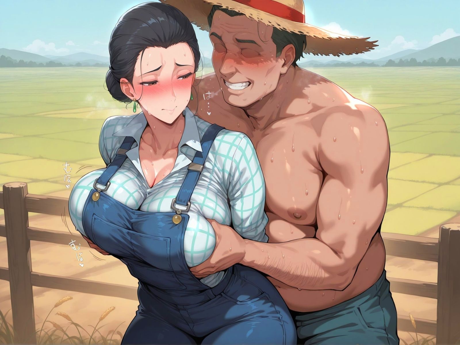 サンプル画像3:稲穂とチ◯ポでデカ尻若妻を耕す 〜田舎農家に嫁いだら毎日レ●プされた〜(シコリーな) [d_489248]