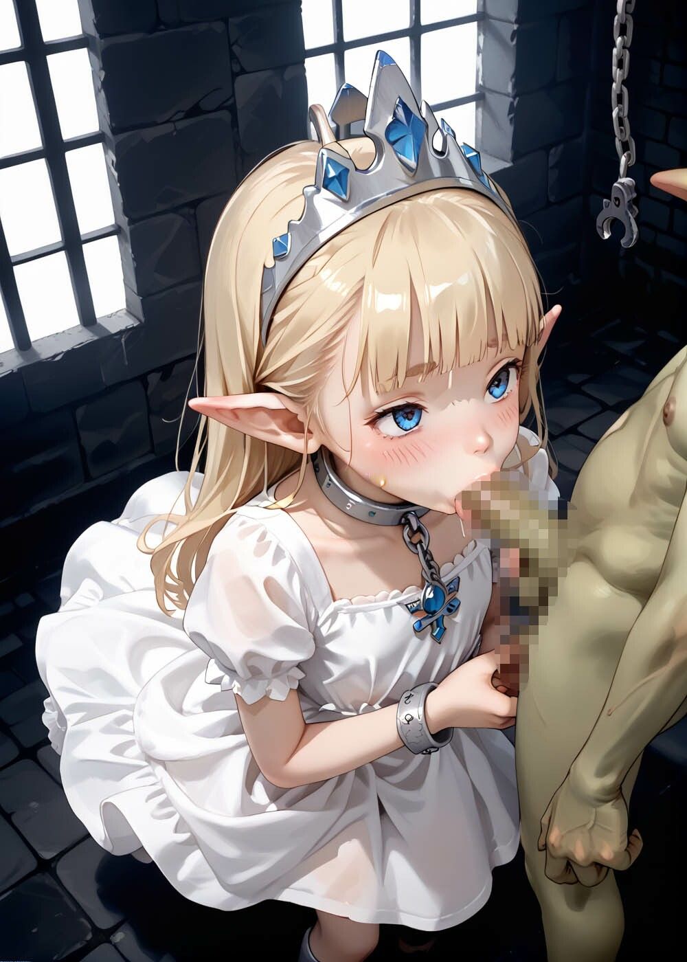 サンプル画像2:姫ゴブ -魔族に捕らわれたエルフ姫の末路-(お尊さん) [d_489362]