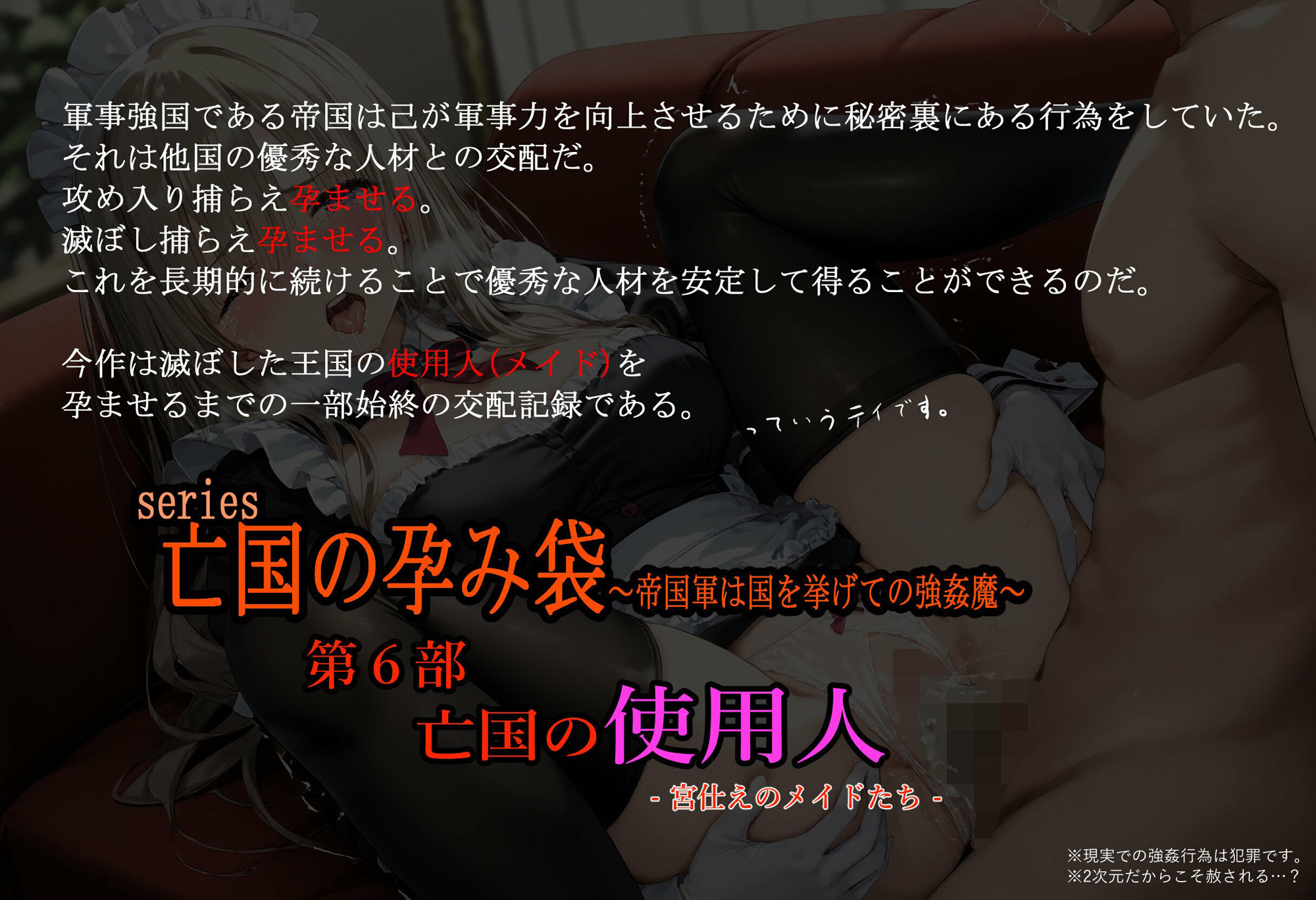 サンプル画像1:亡国の孕み袋 〜帝国軍は国を挙げての強●魔〜 第6部 亡国の使用人 -宮仕えメイドたち-(主菜館) [d_489422]