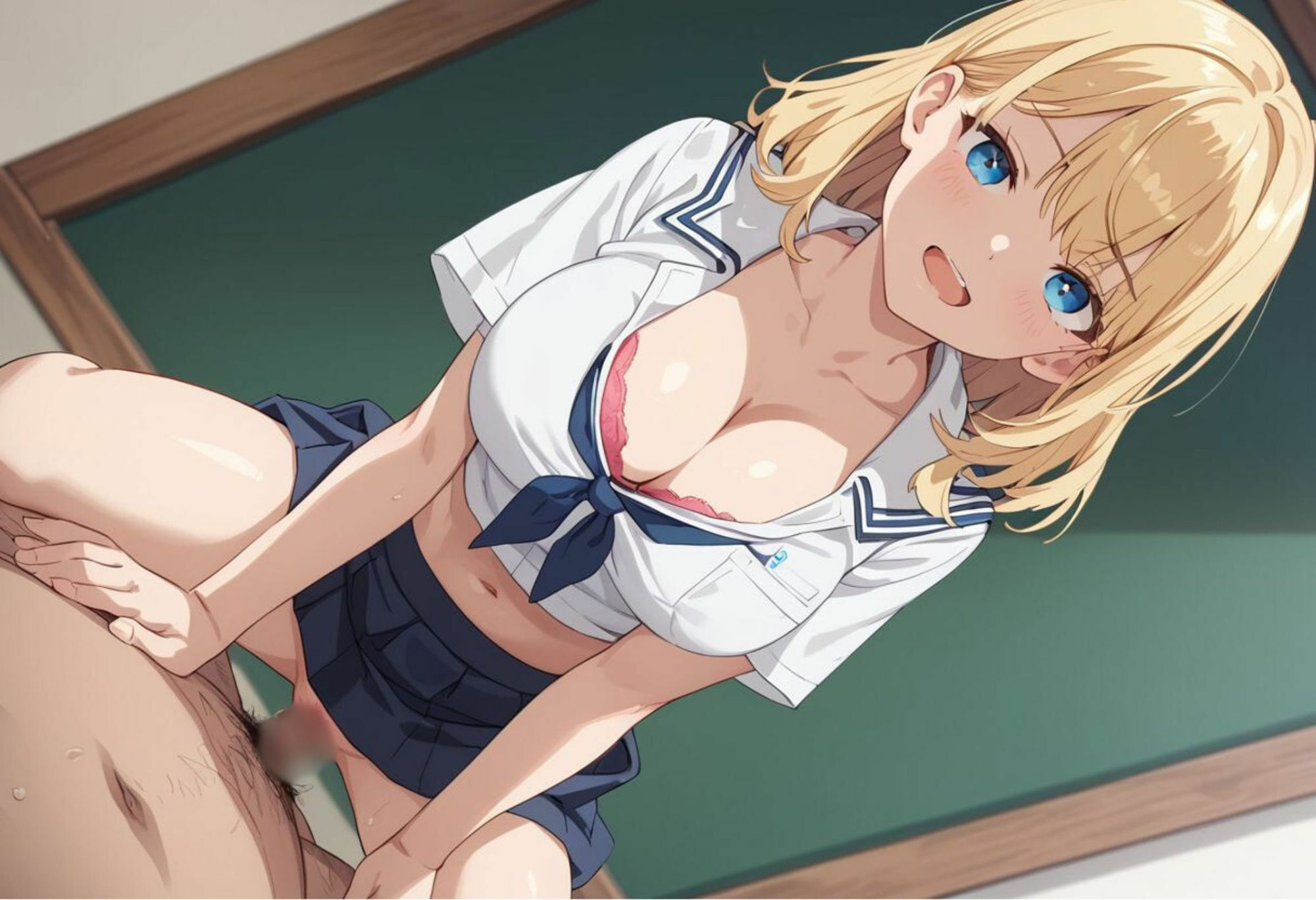 サンプル画像1:金髪女子校生と連続射精講座(Akizuki) [d_489496]