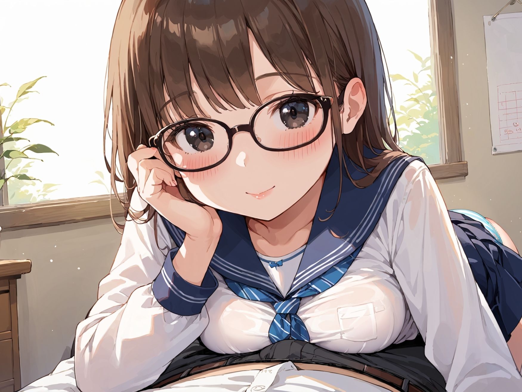 サンプル画像1:優等生の生徒が巨乳で教師を誘惑(ろりっ子暮らし) [d_489547]