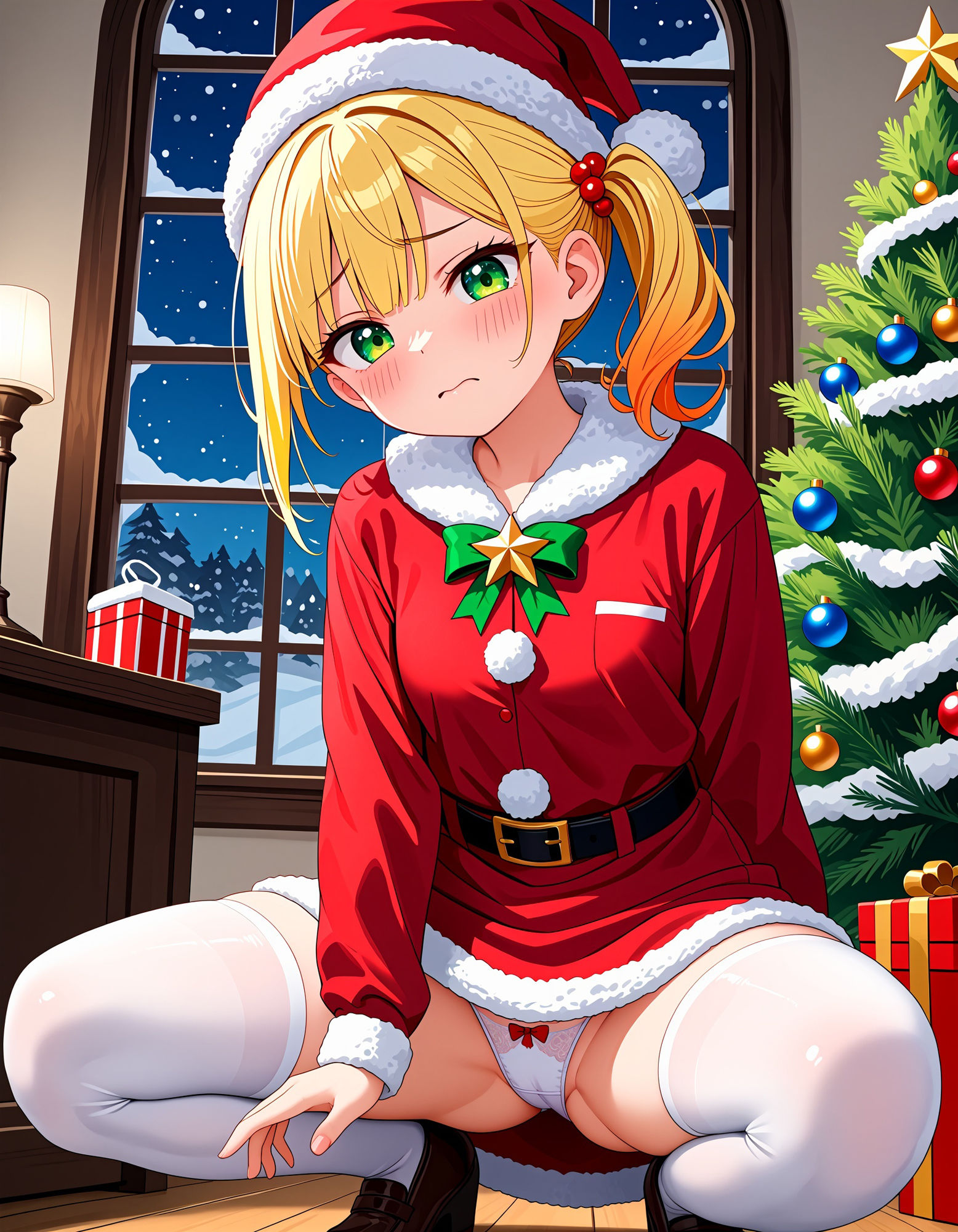 サンプル画像3:サンタ女子のしゃがみパンチラ(D.P.H.) [d_489562]