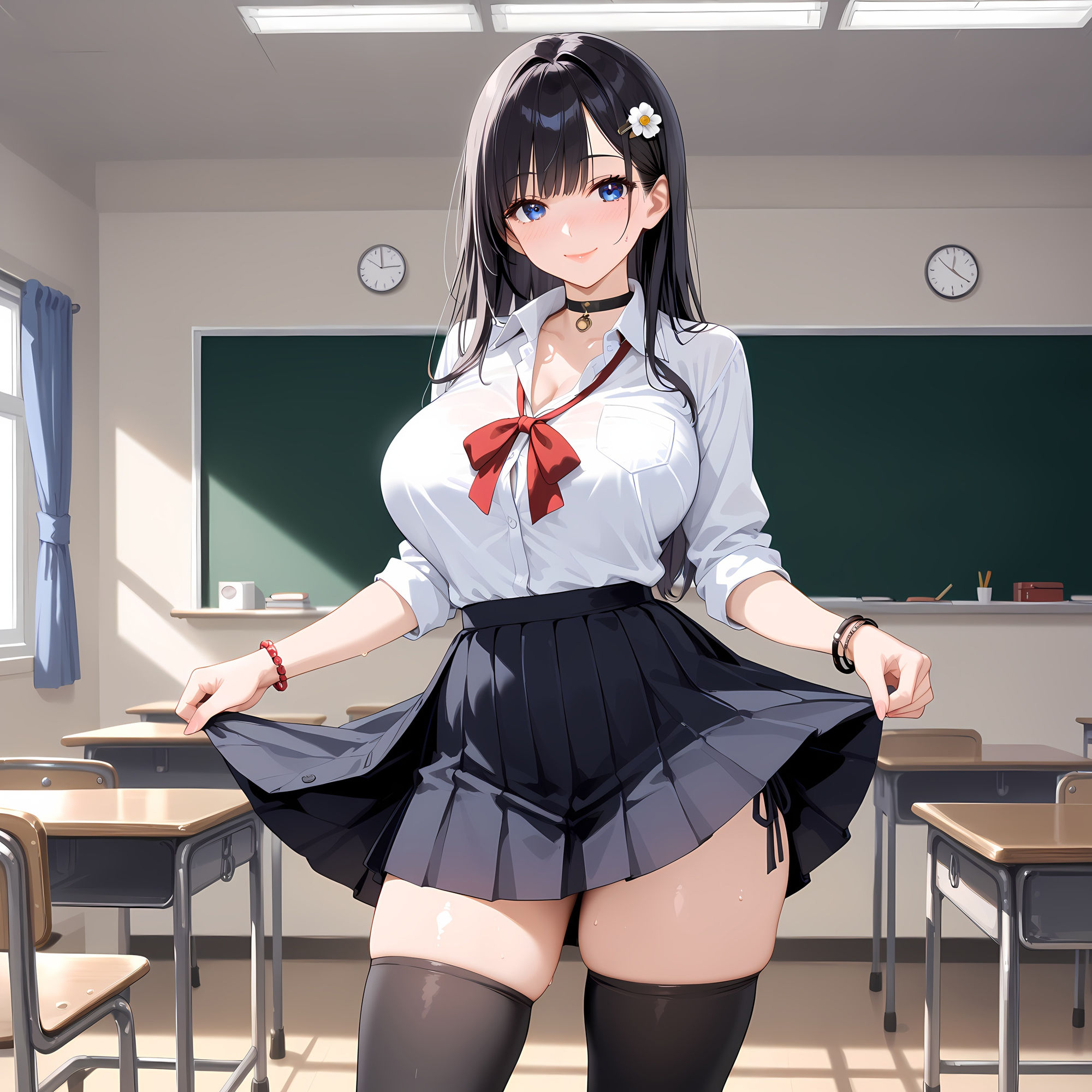 サンプル画像1:クラス一の美少女が小遣い稼ぎをするCG集(妄想サチュレーション) [d_489825]