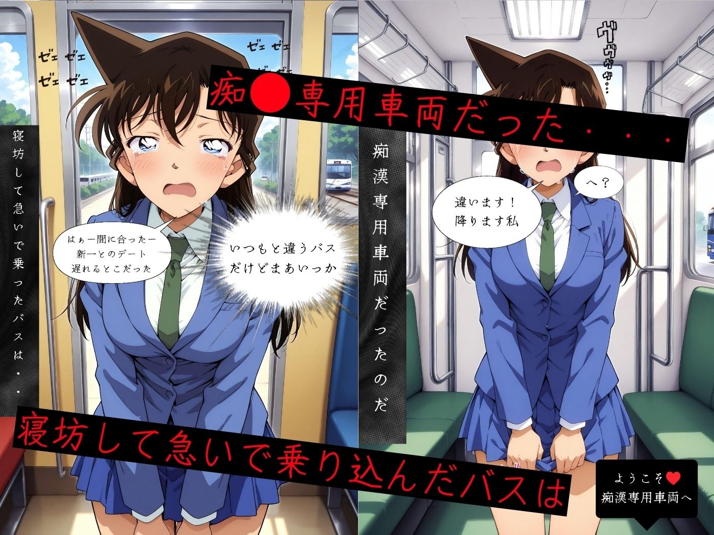 サンプル画像1:痴●専用車両に乗り込んでしまった毛●蘭〜終わらない中出し地獄〜【本編＋CG集】(Super High Quality boy) [d_489891]