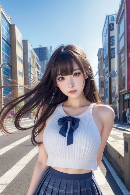 サンプル画像3:AI美女写真集「街角美女」vol.2(駄馬) [d_489892]