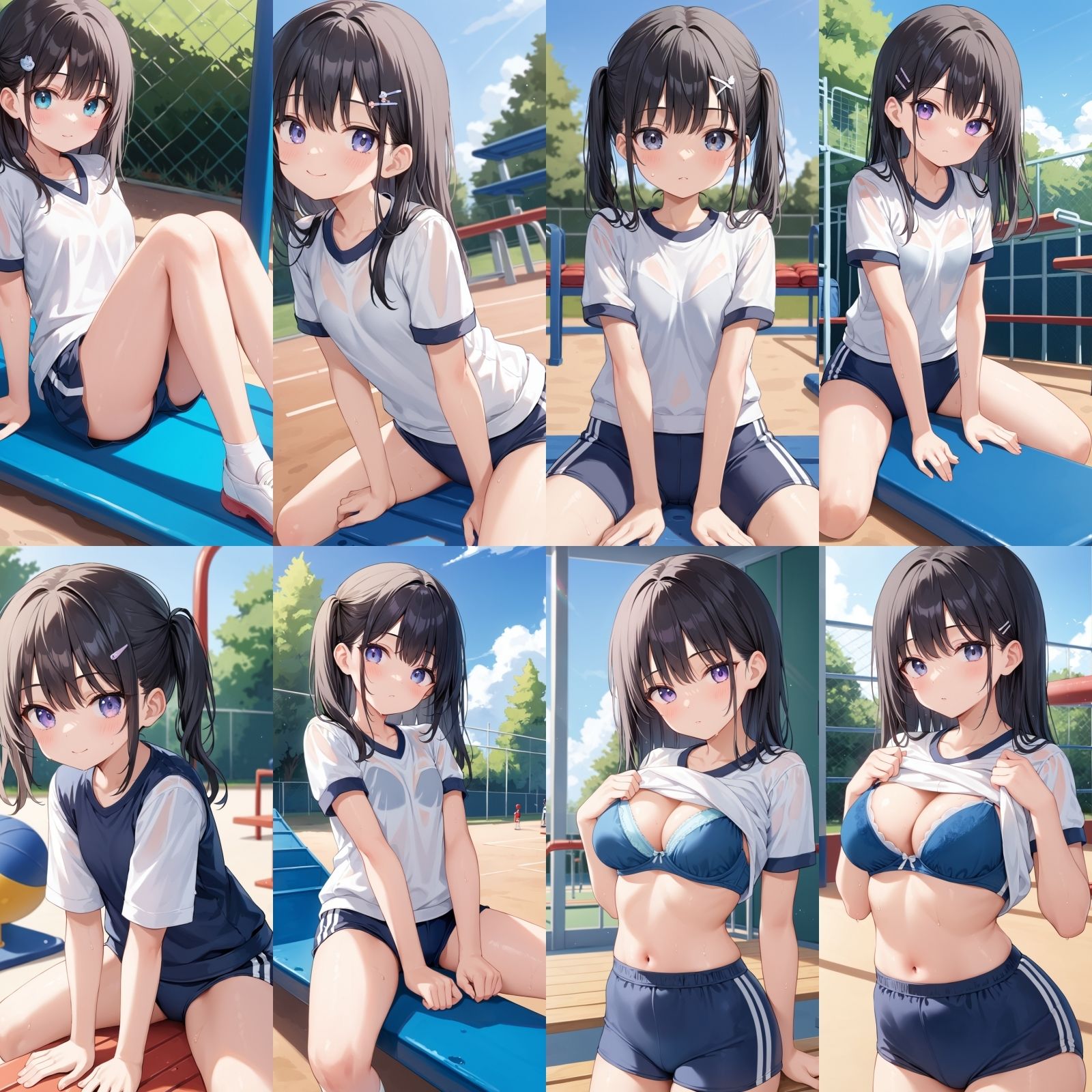 サンプル画像1:体操服のまま手マンされて潮吹き女子〇生【500枚】(女子高生) [d_489935]