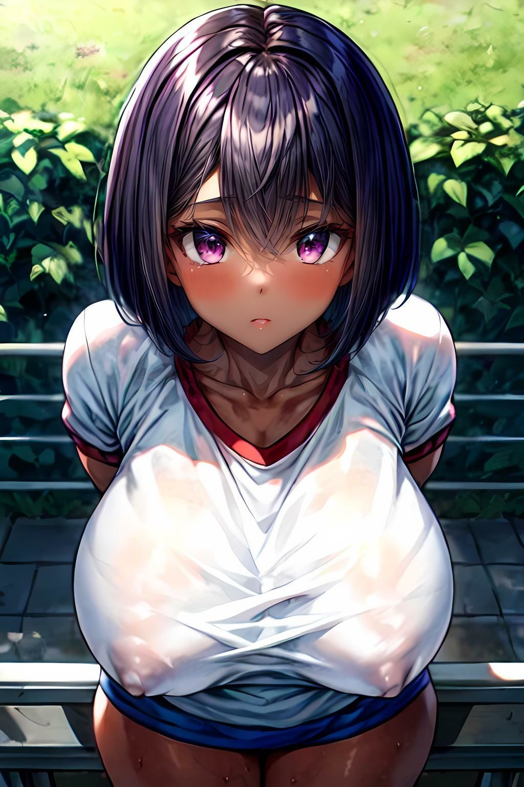 サンプル画像2:爆乳体操着・ブルマイラスト集(タマナシノオオカミ) [d_490227]