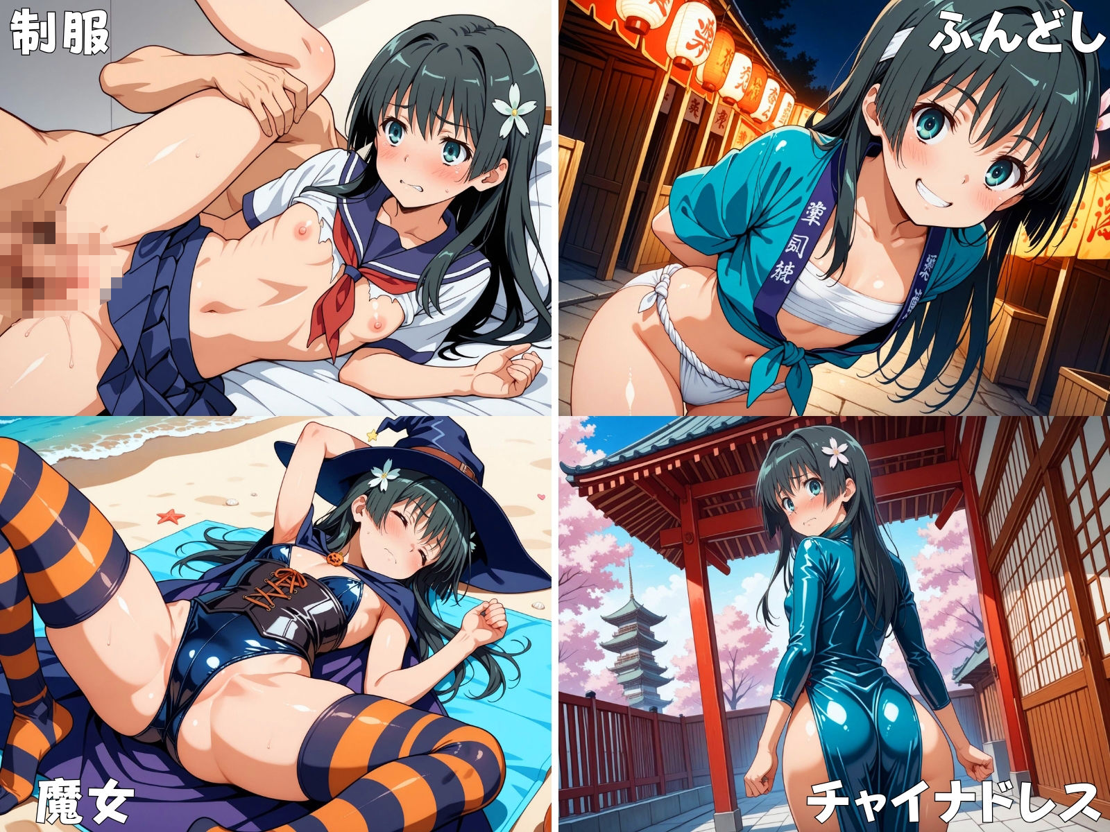 サンプル画像1:孕ませ七変化 佐◯涙子と過ごすコスプレ性生活(AIアニメクラブ) [d_490288]