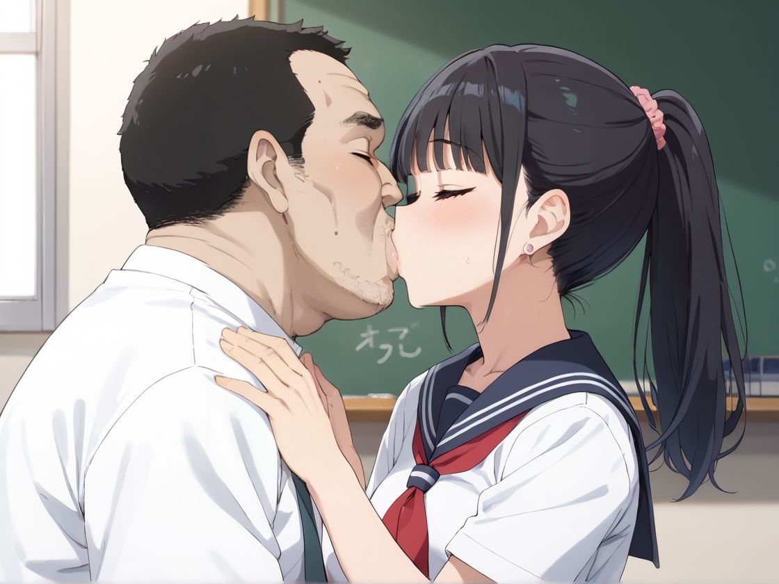 サンプル画像1:女子校生の処女をおじさん教師が無理やり奪った話(かわいいイチゴ) [d_490497]