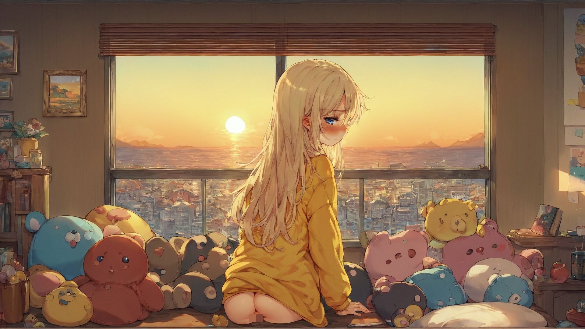 サンプル画像5:夕暮れアンニュイドール(AIトリップ) [d_490504]