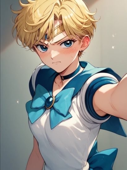 サンプル画像1:セーラームーンのセーラーウラヌスから送られてきた自撮り写真(自撮りサークル  イカスミ工房) [d_490573]