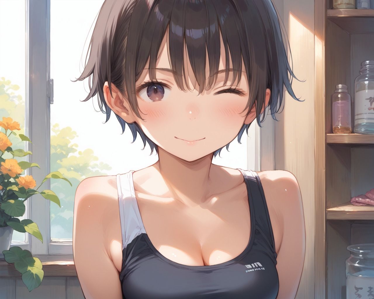 サンプル画像1:性欲お化けのボーイッシュ女子(もっこりん) [d_490590]