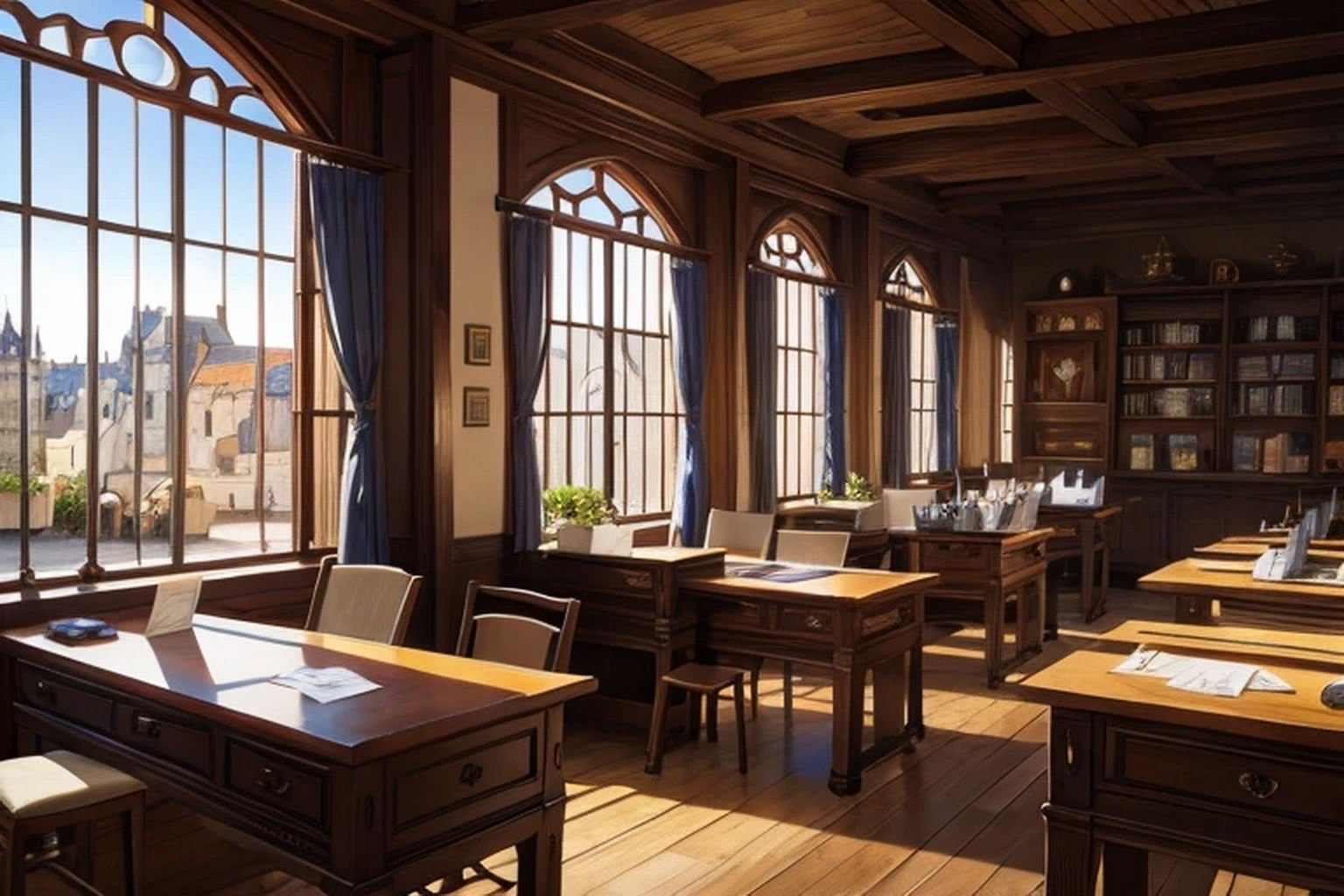 サンプル画像2:中世印刷工房  背景素材(豊川内角) [d_490777]