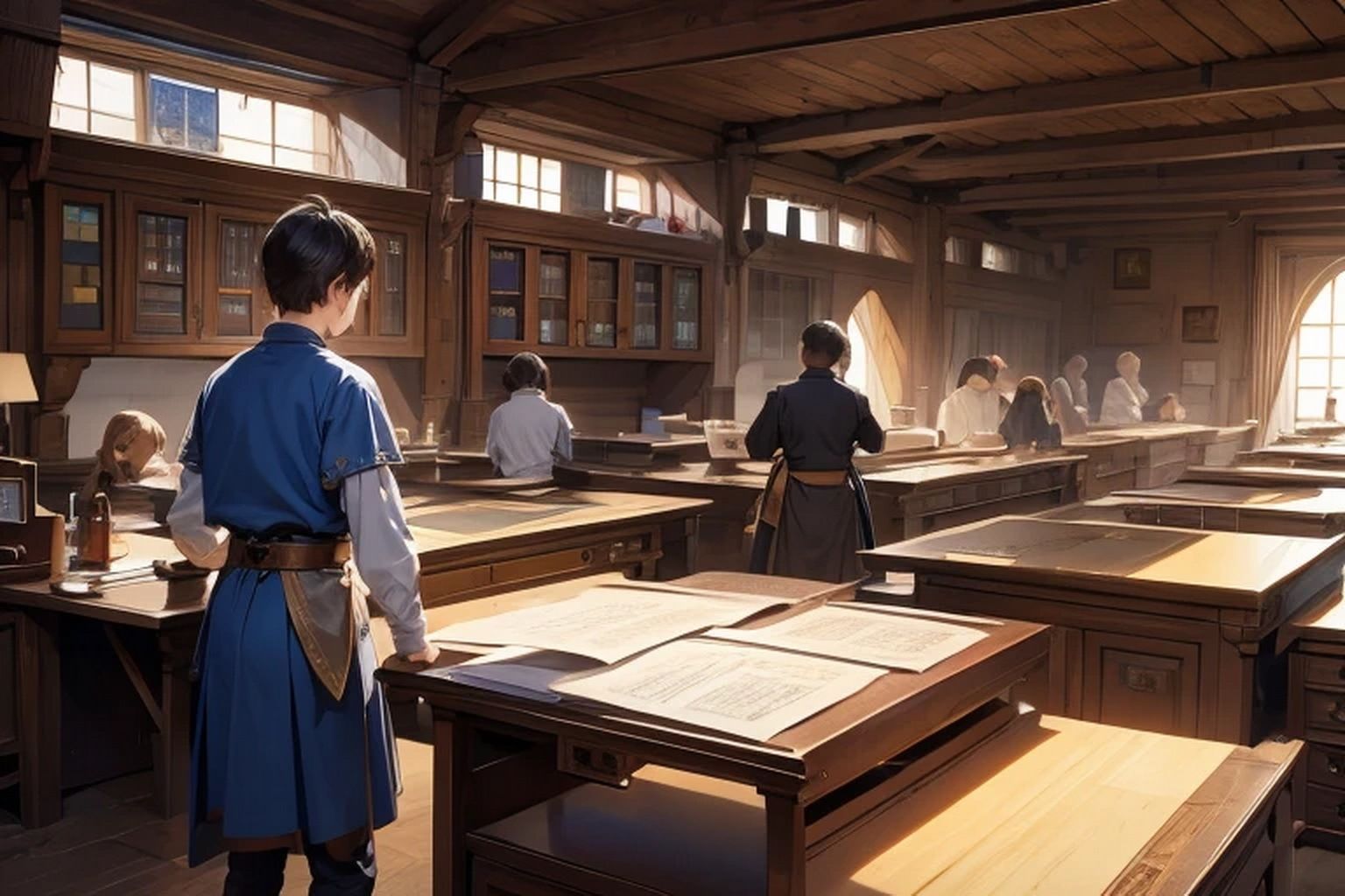 サンプル画像4:中世印刷工房  背景素材(豊川内角) [d_490777]