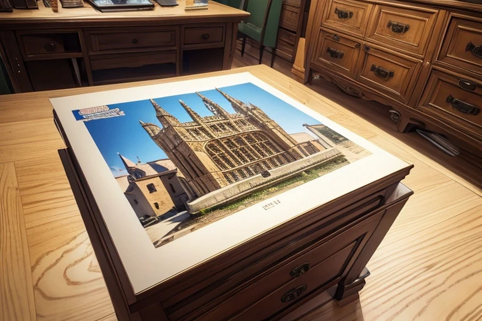 サンプル画像6:中世印刷工房  背景素材(豊川内角) [d_490777]