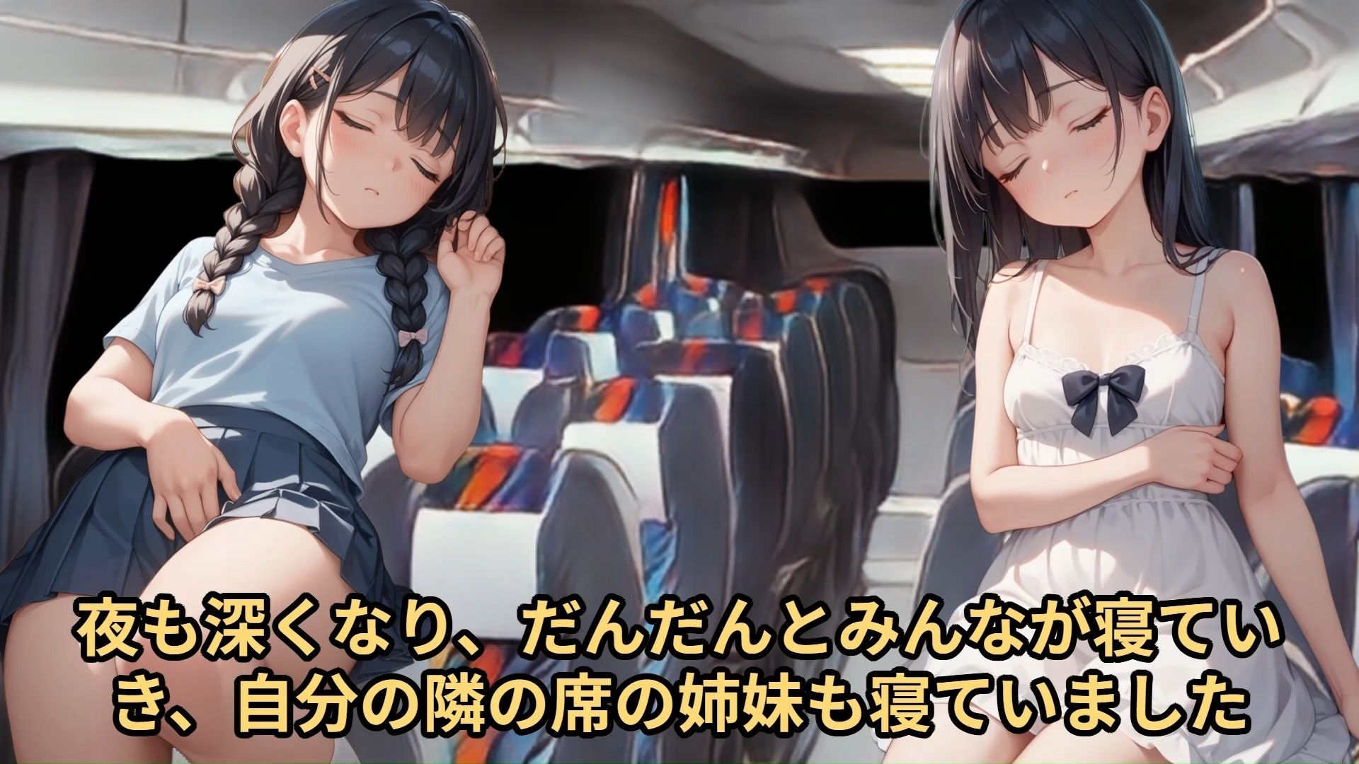 【少女痴●体験告白】夜行バスで隣の座席になった少女が寝ている間に半裸を写真撮影し、盗み見たスマホの個人情報から知り合いに画像をバラまくと脅して、好き放題に凌●した話（前編）