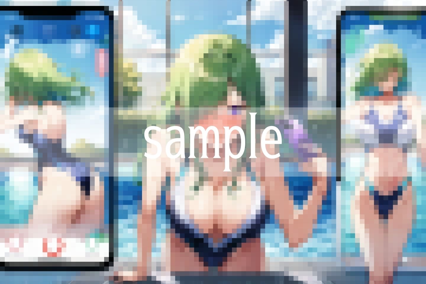 サンプル画像2:濡れる想い…Hな水着で誘惑しますね…(ぬっきたいむ) [d_490934]