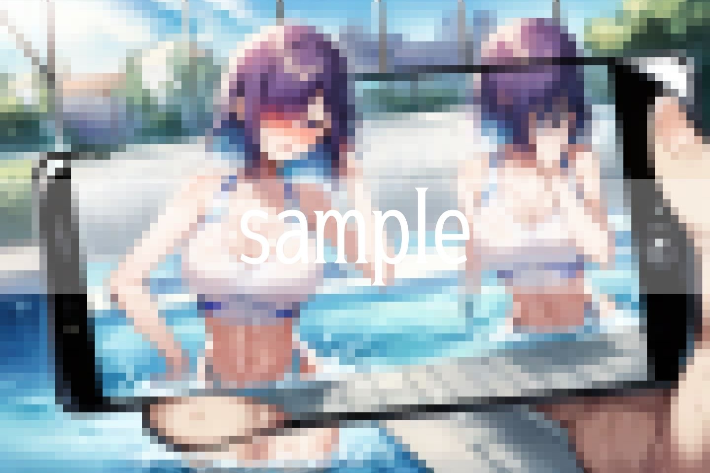 サンプル画像4:濡れる想い…Hな水着で誘惑しますね…(ぬっきたいむ) [d_490934]