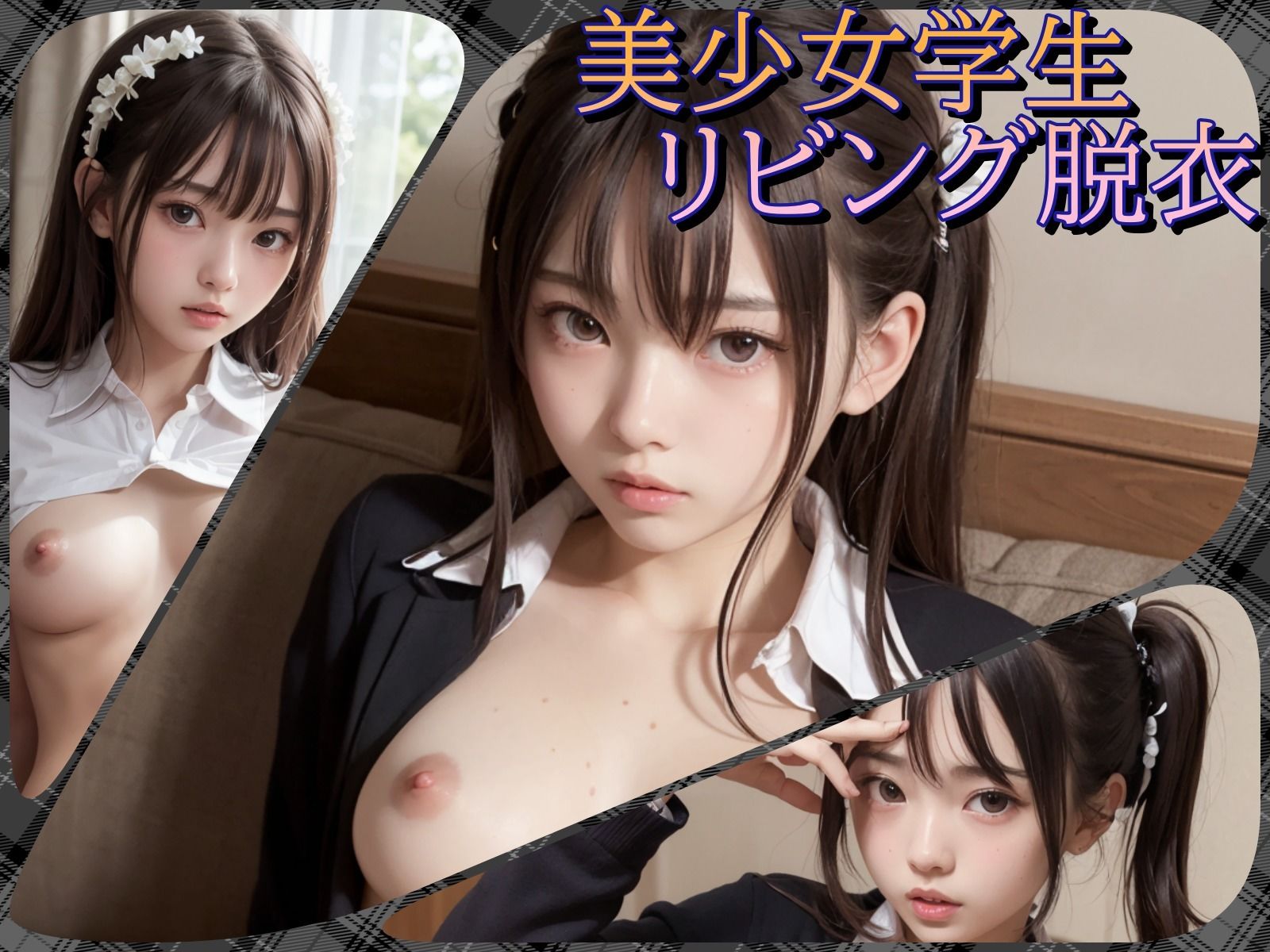 サンプル画像1:美少女学生リビング脱衣(パペット天国) [d_490945]