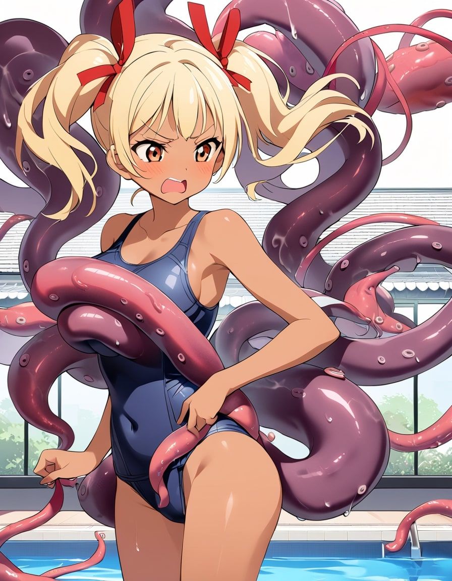 サンプル画像1:ギャル美先生と触手(くりーむばなな) [d_490947]