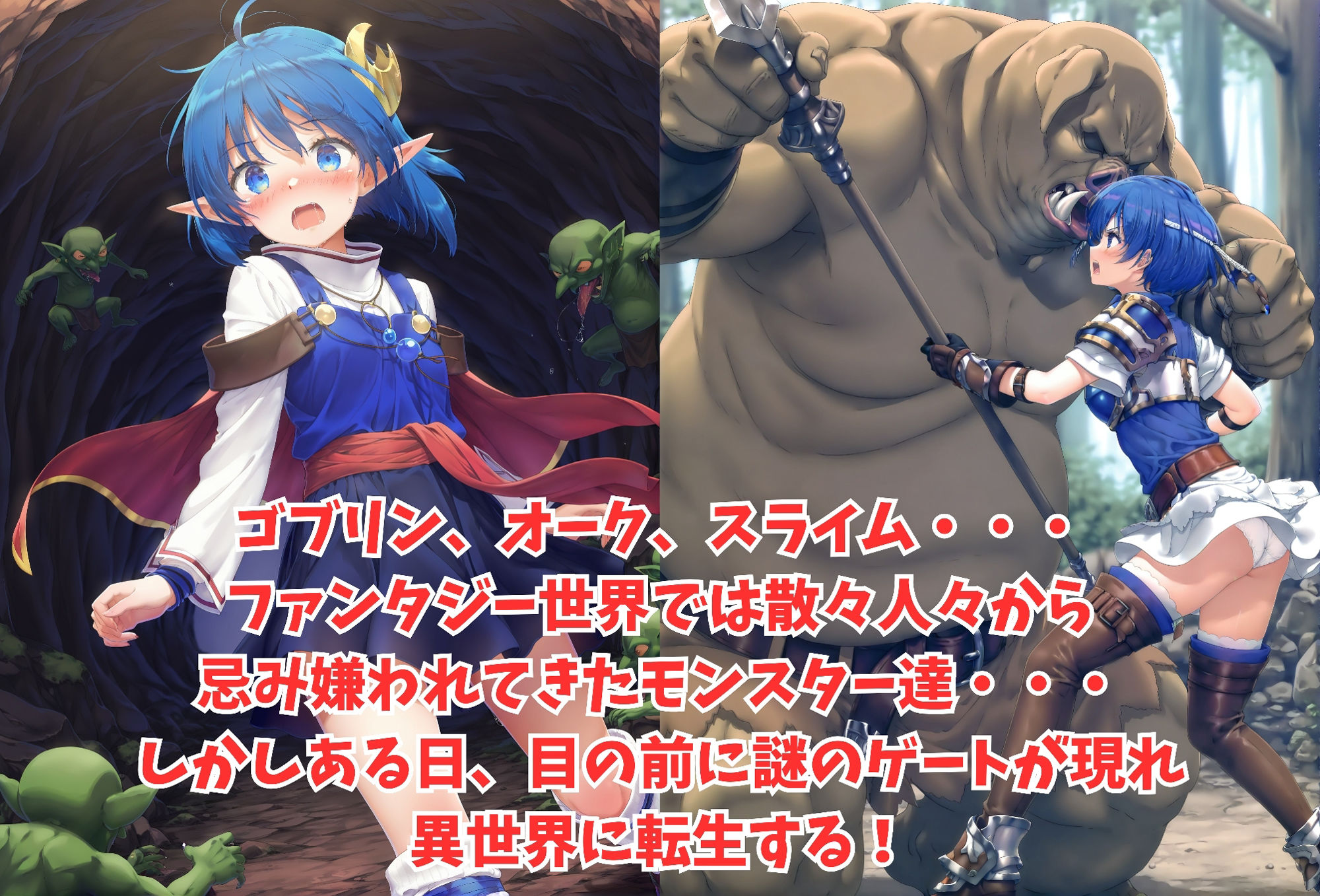 サンプル画像1:モンスター達の反乱 欲望のままに辱められる女の子達(絵心あいのAI生成アトリエ) [d_491130]