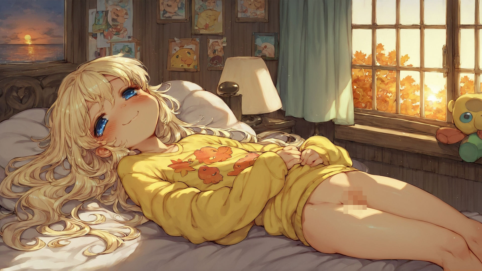 サンプル画像4:夕暮れアンニュイドール2(AIトリップ) [d_491132]