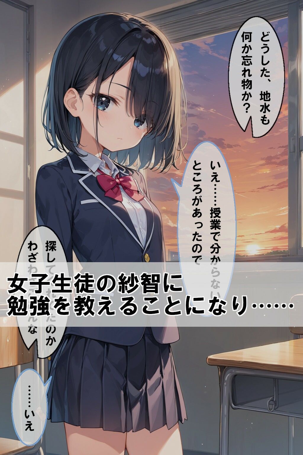 サンプル画像2:インキュバスの先生が生徒とエッチなお付き合いをする話(AIアトリエ MONO) [d_491295]