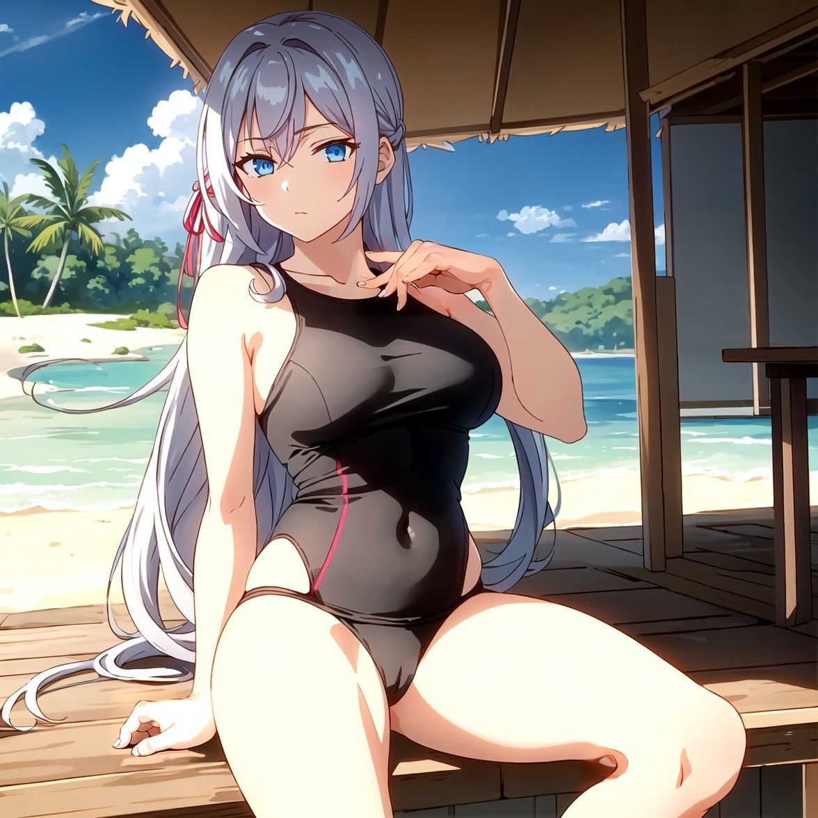 サンプル画像6:デレないロシア美少女と外出したら、俺がデレてしまった 浜辺編(同藍) [d_491465]