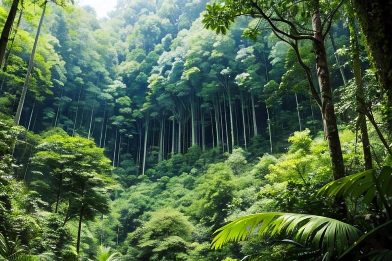 サンプル画像2:森林・小径  背景素材2(豊川内角) [d_491472]