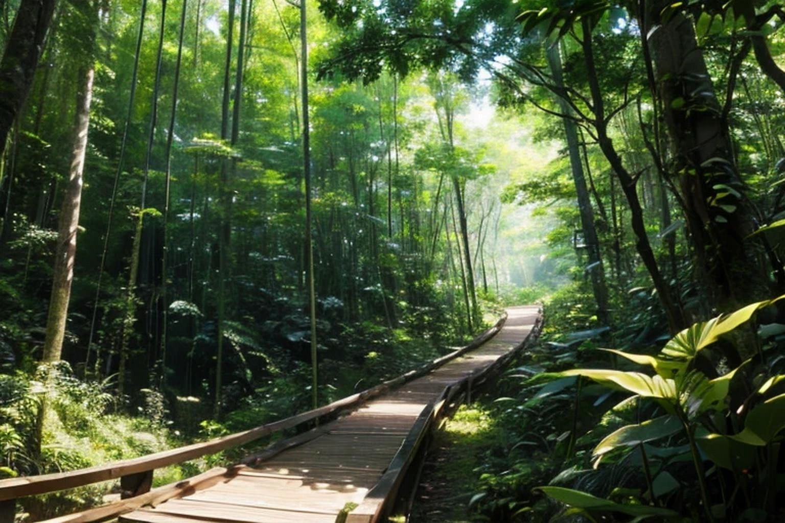 サンプル画像3:森林・小径  背景素材2(豊川内角) [d_491472]