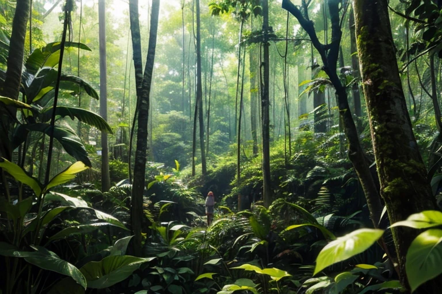 サンプル画像6:森林・小径  背景素材2(豊川内角) [d_491472]